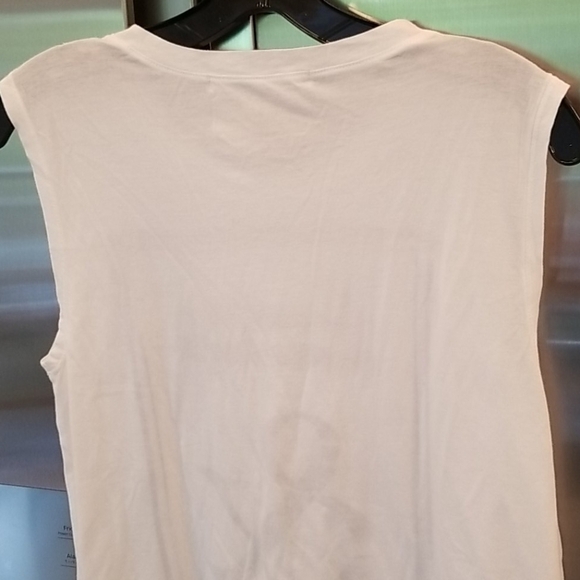 💕MICHAEL STARS💕 Sunday Morning & Mimosas Muscle Tank White One Size - Picture 6 of 9